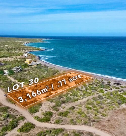 El Bajo Oceanfront Lot 30:  Big Beachfront, Big Views, Big Freedom